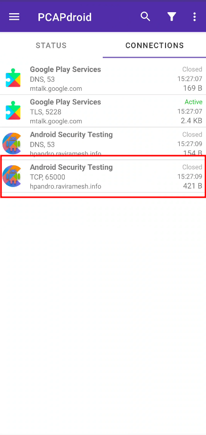 PCAPdroid TCP